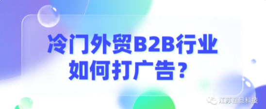 B2B冷門行業(yè)出海，廣告怎么投才會出成效？